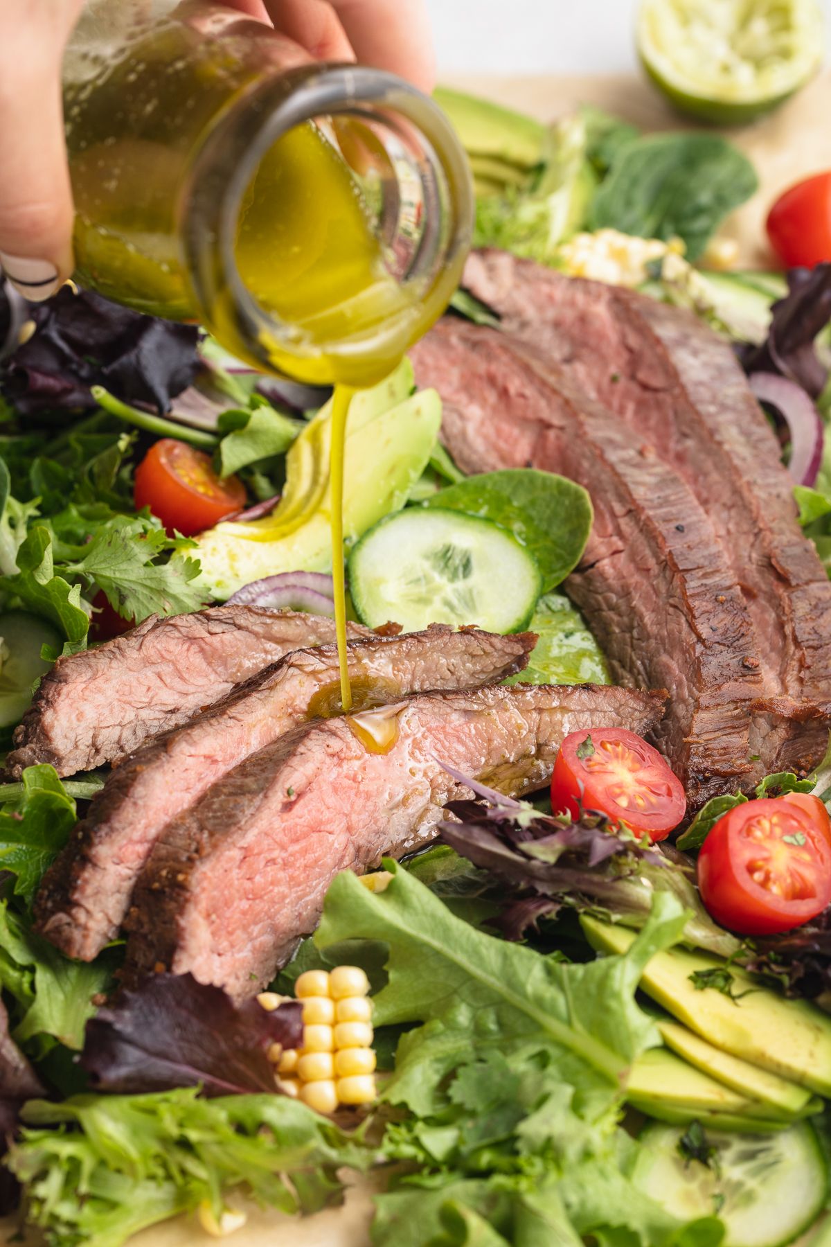 Elevate Your Steak Salad: The Secret to a Gourmet Cilantro Lime Vinaigrette